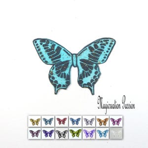 Alas de mariposa transparentes de 5 cm con purpurina plateada o dorada "Maéva", scrapbooking, tarjetería, figuras de hadas, decoración floral, decoración del hogar