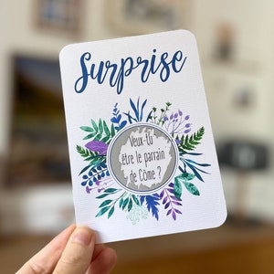 Carte à gratter personnalisable / Annonce grossesse / Annonce mariage / Demande en mariage / Pacs / Bon pour / Machine à écrire