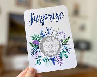 Customizable scratch card / Pregnancy announcement / Wedding announcement / Marriage proposal / Civil partnership / Voucher for / Typewriter