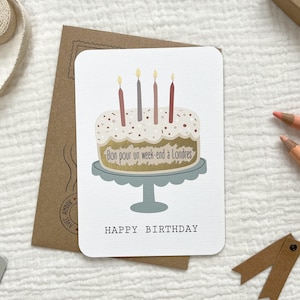 Carte à gratter personnalisable / Carte cadeau anniversaire / Bon pour / Annonce grossesse / Demande en mariage / Pacs / Gâteau anniversaire