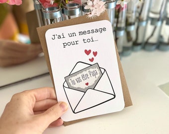 Carte à gratter personnalisable / Annonce grossesse / Annonce mariage / Demande en mariage / Pacs / Bon pour / Enveloppe