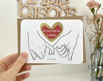 Customizable scratch card / Pregnancy announcement / Wedding announcement / Marriage proposal / Civil partnership / Voucher for / Hand heart
