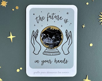 Customizable scratch card / Pregnancy announcement / Marriage announcement / Marriage proposal / civil partnership / clairvoyance