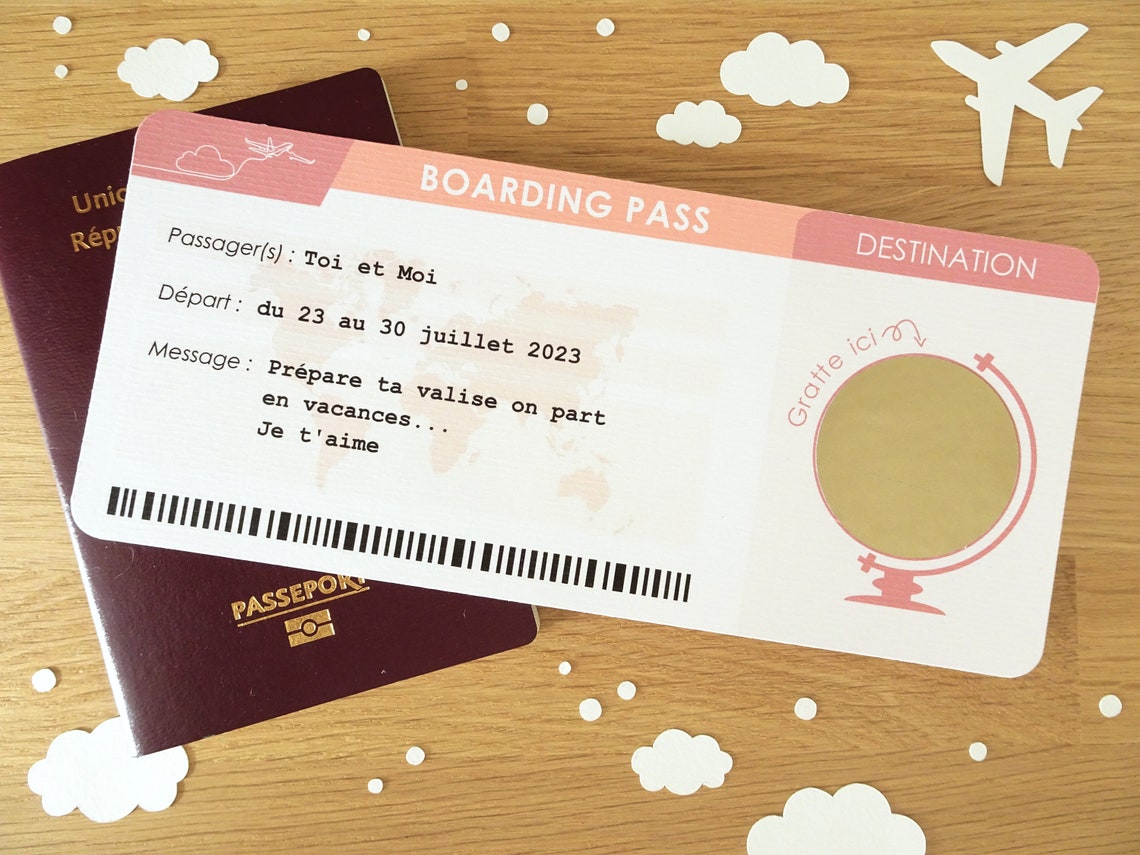 Carte à gratter billet d