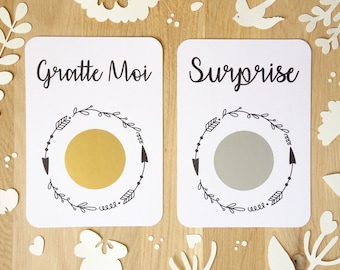Raspadinha personalizável / Anúncio de gravidez / Anúncio de casamento / Proposta de casamento / PACS / Bom para