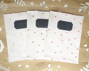 Customizable health book protector / Personalized health book protector / Small hearts pattern / birth gift / baby gift