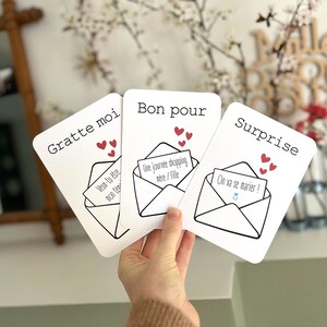 Carte à gratter personnalisable / Annonce grossesse / Annonce mariage / Demande en mariage / Pacs / Bon pour / Enveloppe image 3