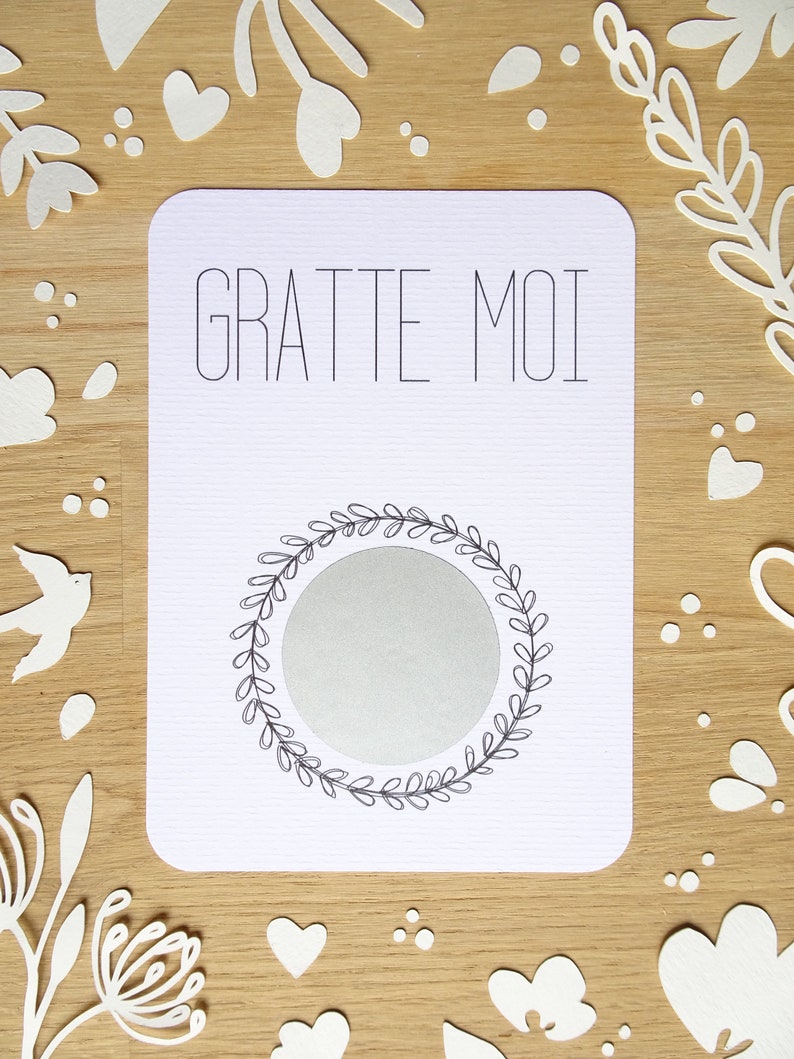 Customizable scratch card / Pregnancy announcement / Marriage announcement / Marriage proposal / PACS / Good for Gratte moi