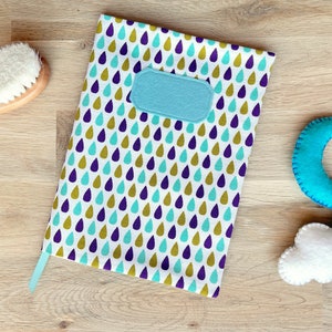 Portada del libro de salud personalizable / Patrón Raindrop / libro de salud con nombre