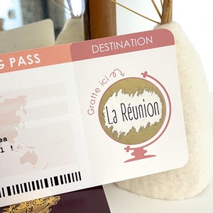 Carte à gratter billet d'avion personnalisable / Carte d'embarquement / Boarding pass image 5