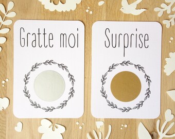 Raspadinha personalizável / Anúncio de gravidez / Anúncio de casamento / Proposta de casamento / PACS / Bom para
