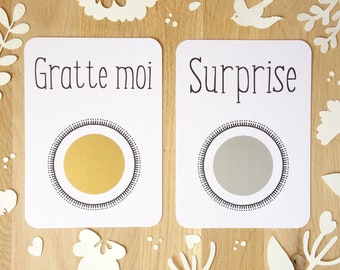 Raspadinha personalizável / Anúncio de gravidez / Anúncio de casamento / Proposta de casamento / PACS / Bom para