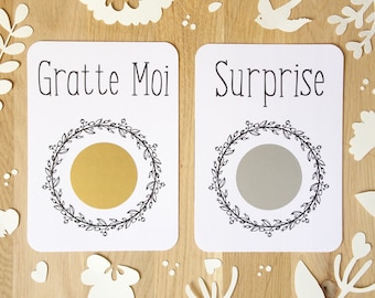 Customizable scratch card / Pregnancy announcement / Marriage announcement / Marriage proposal / PACS / Good for