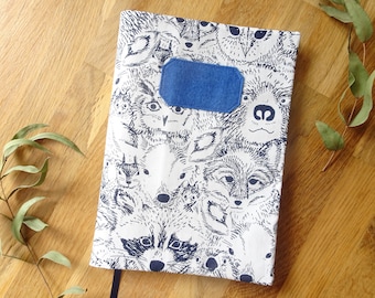 Customizable health record cover / Forest animal motif / health record with first name