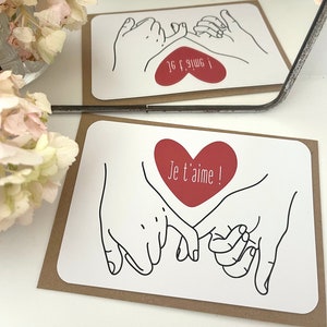 Customizable scratch card / Pregnancy announcement / Wedding announcement / Marriage proposal / Civil partnership / Voucher for / Hand heart (vide)