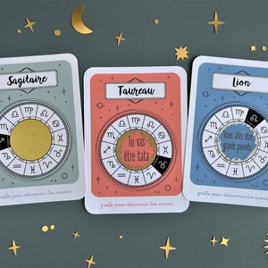 Carte à gratter personnalisable / Annonce grossesse / Annonce mariage / Demande en mariage / pacs / astrologie / horoscope image 7