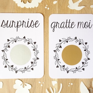 Customizable scratch card / Pregnancy announcement / Marriage announcement / Marriage proposal / PACS / Good for