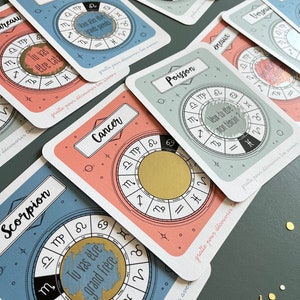 Carte à gratter personnalisable / Annonce grossesse / Annonce mariage / Demande en mariage / pacs / astrologie / horoscope image 3