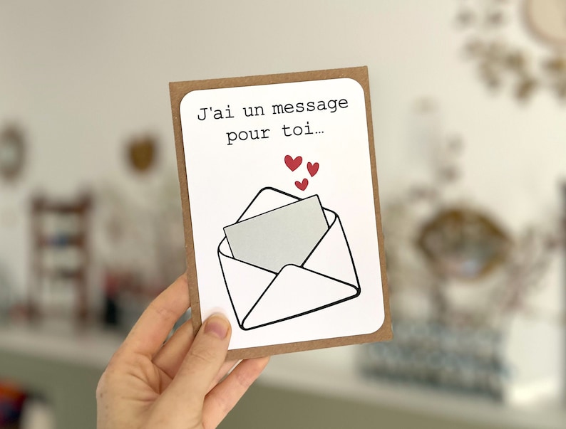 Carte à gratter personnalisable / Annonce grossesse / Annonce mariage / Demande en mariage / Pacs / Bon pour / Enveloppe J'ai un message..(*)