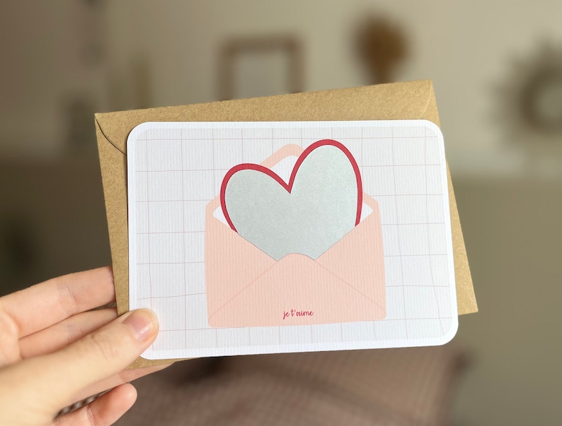 Customizable scratch card / Pregnancy announcement / Wedding announcement / Marriage proposal / Civil partnership / Voucher for / Envelope heart image 3