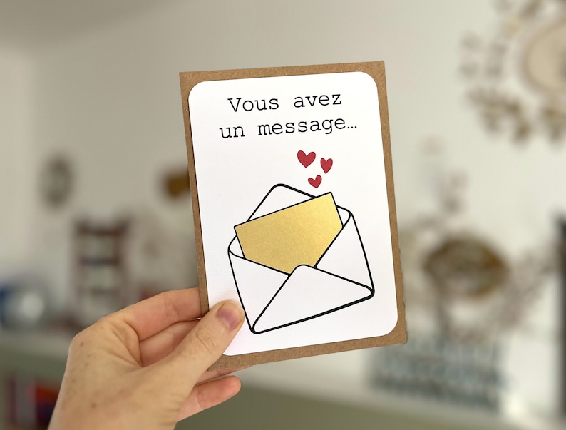 Carte à gratter personnalisable / Annonce grossesse / Annonce mariage / Demande en mariage / Pacs / Bon pour / Enveloppe Vous avez un message