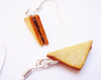 Nutella toast earrings