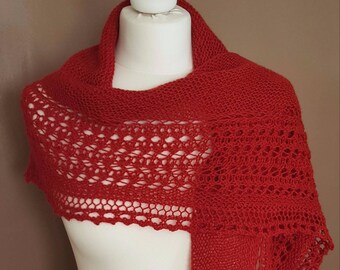Hand - Hand-knitted shawl Henslowe knitted shawl