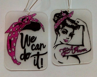 girl power earrings