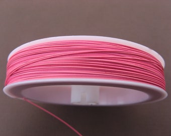 100 m of 0.45 mm pink or black sheathed wired wire or amethyst