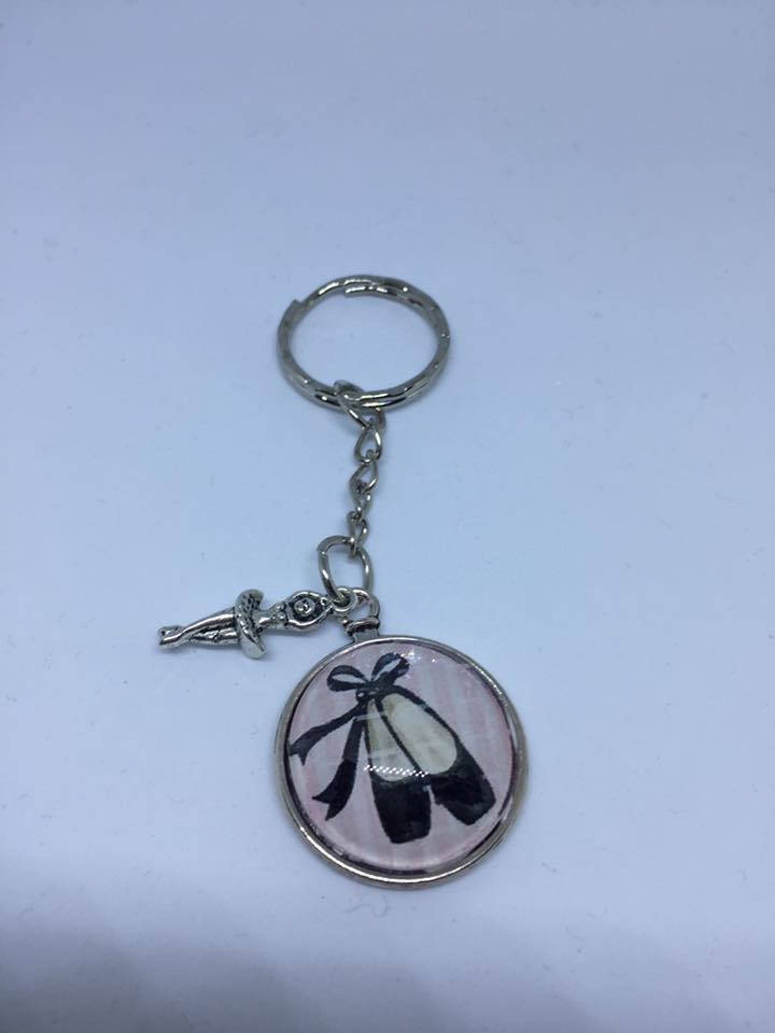 keychain cabochon glass metal free shipping 