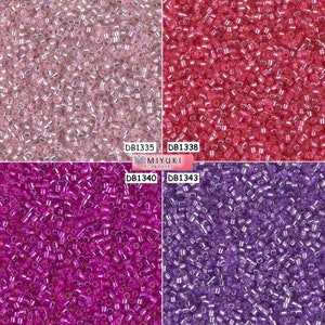 Miyuki Delica Beads 11/0 - DB1335 - DB1338 - DB1340 - DB1343 - lot of 5g