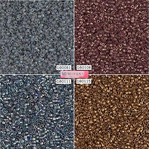 Miyuki Delica Beads 11/0 - DB0081 - DB0108 - DB0111 - DB0115 - lot of 5g