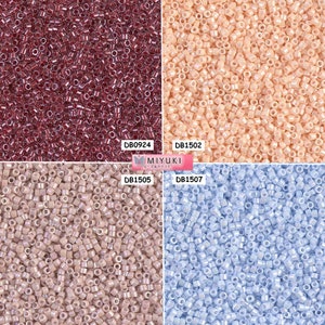 Miyuki Delica Beads 11/0 - DB0924 - DB1502 - DB1505 - DB1507 - lot of 5g