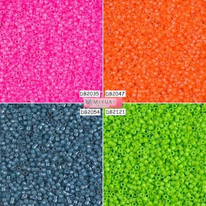 Miyuki Delica Beads 11/0 - DB2035 - DB2047 - DB2054 - DB2121 - lot of 5g