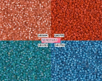 Perles Miyuki Delica 11/0 - DB0684 - DB0795 - DB1283 - DB1783 - lot de 5g