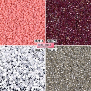 Miyuki Delica Beads 11/0 - DB2113 - DB2375 - DB0670 - DB1211 - lot of 5g