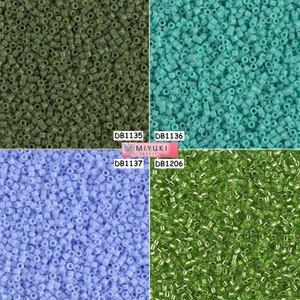 Miyuki Delica Beads 11/0 - DB1135 - DB1136 - DB1137 - DB1206 - lot of 5g