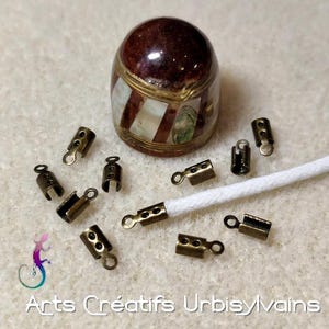 Pack of 26 bronze-colored 8x3.5mm ferrules for 3mm wire and cord