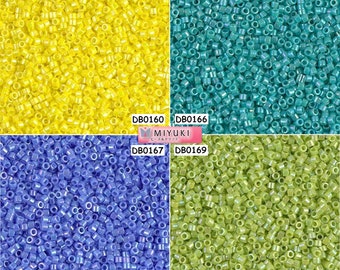 Perles Miyuki Delicas 11/0 - DB0160 - DB0166 - DB0167 - DB0169 - lot de 5g