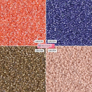 Miyuki Delica Beads 11/0 - DB0235 - DB0284 - DB0288 - DB0354 - lot of 5g