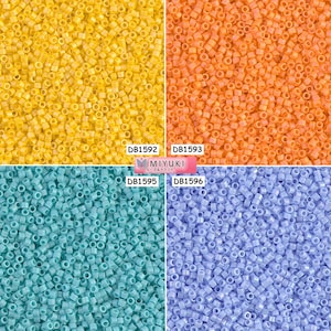 Miyuki Delica Beads 11/0 - DB1592 - DB1593 - DB1595 - DB1596 - lot of 5g