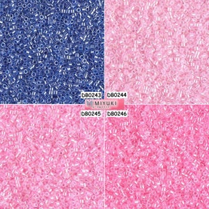 Miyuki Delica Beads 11/0 - DB0243 - DB0244 - DB0245 - DB0246 - lot of 5g