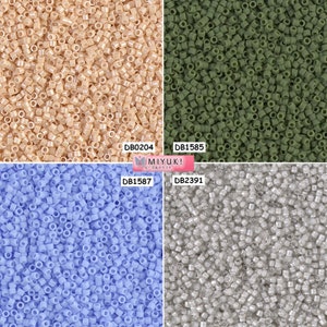 Miyuki Delica Beads 11/0 - DB0204 - DB1585 - DB1587 - DB2391 - lot of 5g