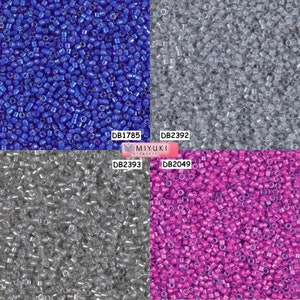 Miyuki Delica Beads 11/0 - DB1785 - DB2392 - DB2393 - DB2049 lot of 5g