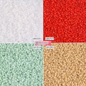 Miyuki Delica Perlen 11/0 - DB0220 - DB0727 - DB1516 - DB1581 - 5-g-Packung