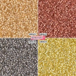 Miyuki Delica Beads 11/0 - DB0621 - DB0622 - DB0630 - DB0623 - lot of 5g