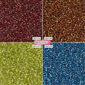 Miyuki Delica Perlen 11/0 - DB0116 - DB0144 - DB0147 - DB0149 - 5-g-Packung