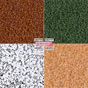 Miyuki Delica Perlen 11/0 - DB0794 - DB0797 - DB0851 - DB0852 - 5-g-Packung
