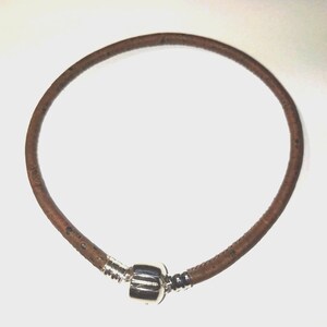 Bracelet européen en liège véritable marron clair ou foncé Marron foncé