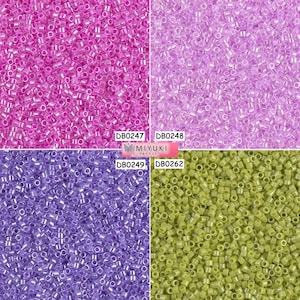 Miyuki Delica Beads 11/0 - DB0247 - DB0248 - DB0249 - DB0262 - lot of 5g
